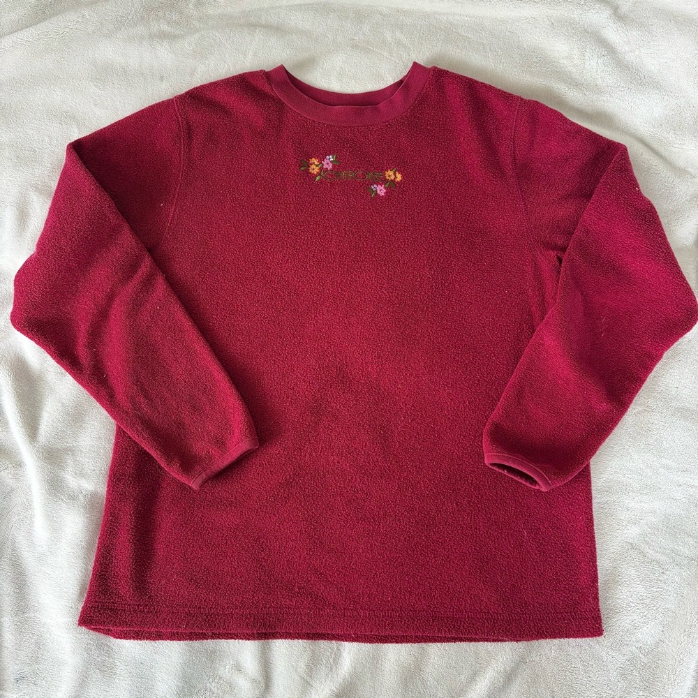 Cherokee Embroidered Crew Neck Sweater